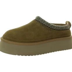 Burree Embroidered Faux Shearling Loafer Slippers