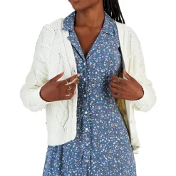 Button Cable Knit Cardigan Sweater