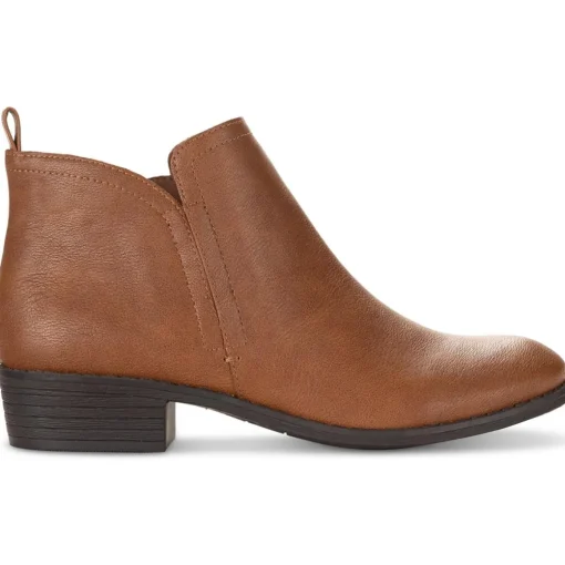 Cadee Faux Leather Zipper Ankle Boots