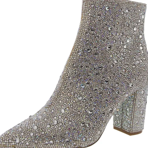 Cady Embellished Block Heel Ankle Boots