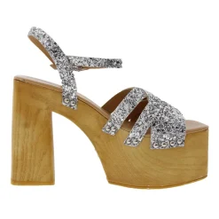 Caileeb Glitter Textured Platform Sandals