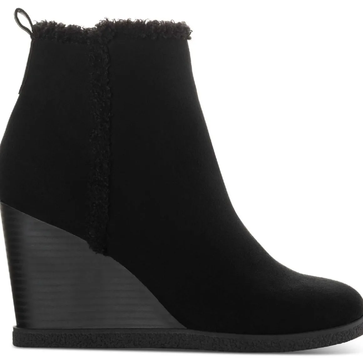 Camillia F Faux Fur Faux Suede Wedge Boots