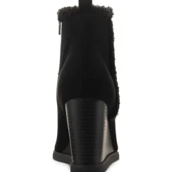 Camillia F Faux Fur Faux Suede Wedge Boots