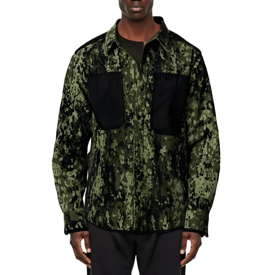 Camouflage Cotton Shirt Jacket