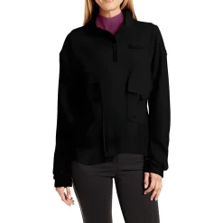 Campus Pique 1/4 Zip Pocket Cotton Crop Sweater