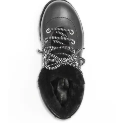 CA/MU Hiking Bootie Leather Almond Toe Ankle Boots