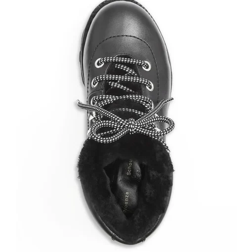 CA/MU Hiking Bootie Leather Almond Toe Ankle Boots