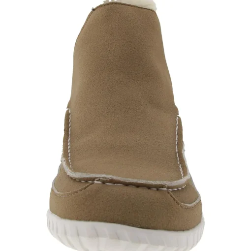 CAPREECE Vegan Leather Faux Leather Loafer Slippers