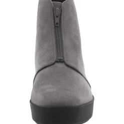 Carin Faux Suede Zipper Ankle Boots