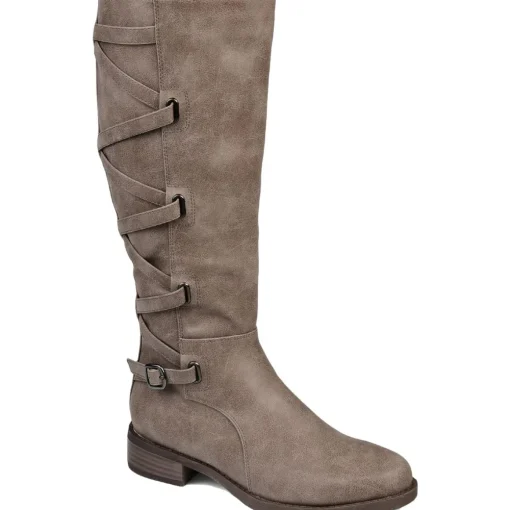 Carly Extra Wide Calf Faux Leather Knee-High Boots