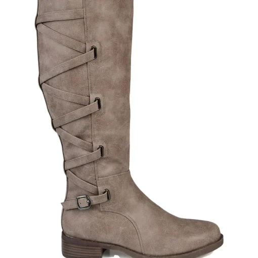 Carly Faux Leather Padded Insole Mid-Calf Boots