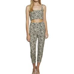 Cecile Zebra Back Zipper Crop Top