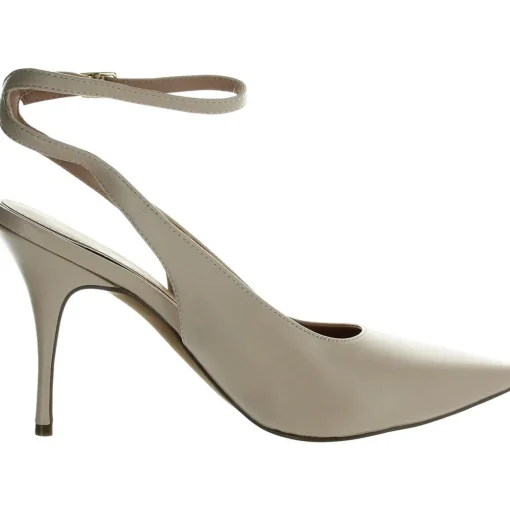 Chantal Buckle Leather Slingback Heels