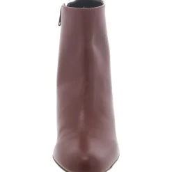 Charles ST Leather Block Heel Ankle Boots