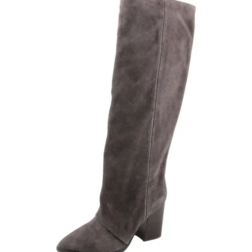 Chicke Solid Suede Knee-High Boots