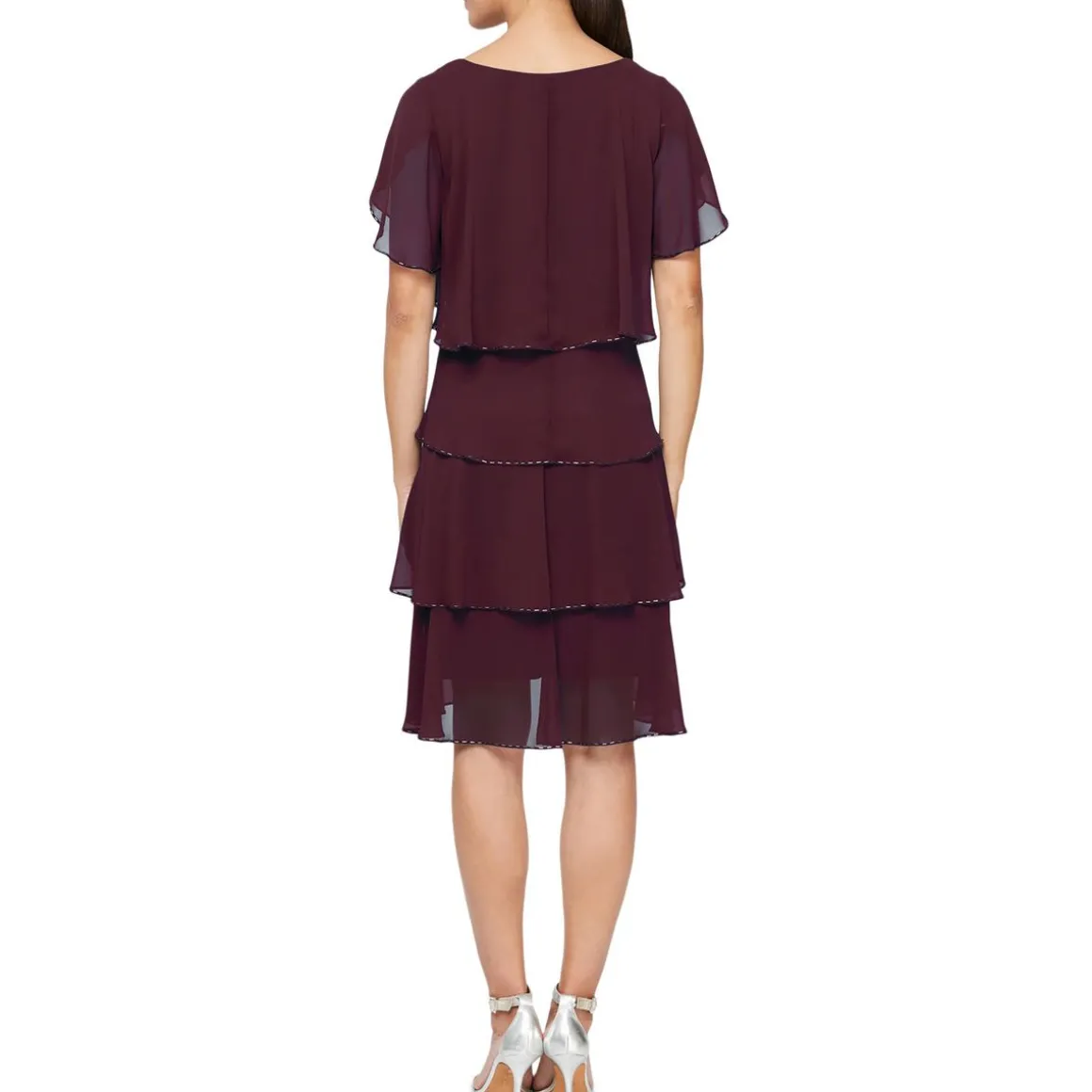 Chiffon Beaded Shift Dress