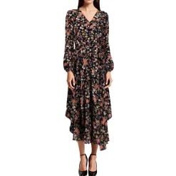 Chiffon V-Neck Maxi Dress