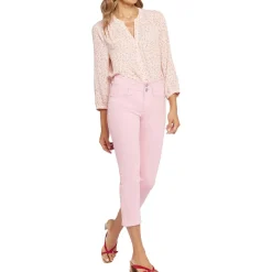 Chloe Printed Mid-Rise Capri Jeans