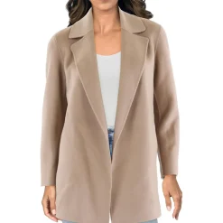 Clairene Wool Coat Open Front