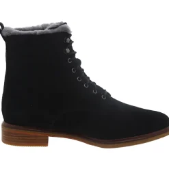 Clarkdale Lace Suede Faux Fur Lined Ankle Boots