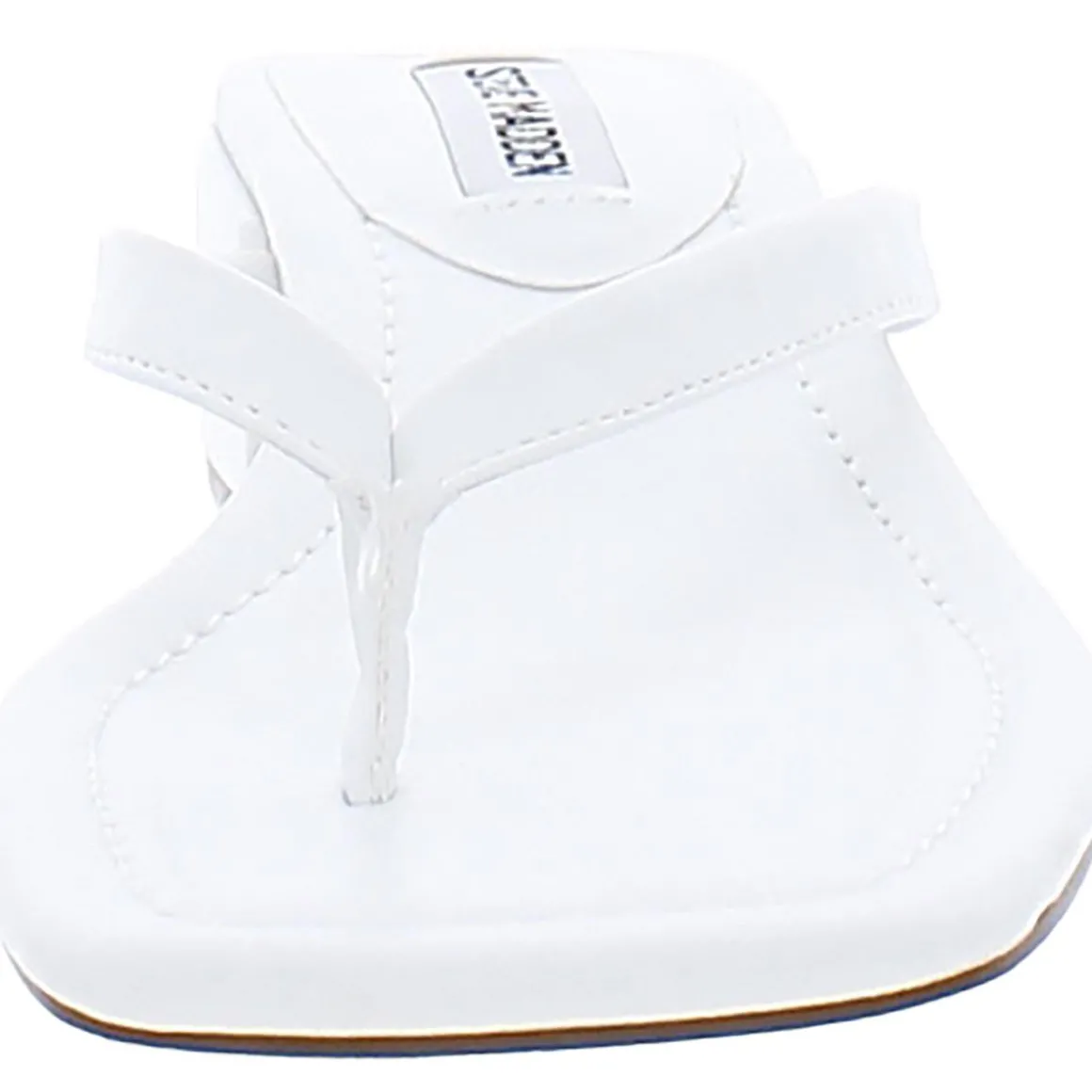 Claudette Faux Leather Thong Block Heels