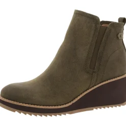 Cleia Faux Suede Wedge Chelsea Boots