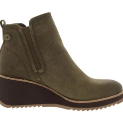 Cleia Faux Suede Wedge Chelsea Boots