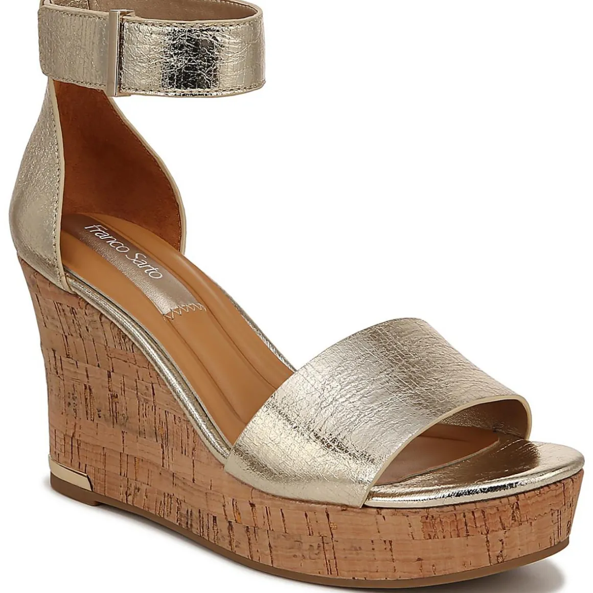 Clemens Cork Cork Ankle Strap Wedge Sandals