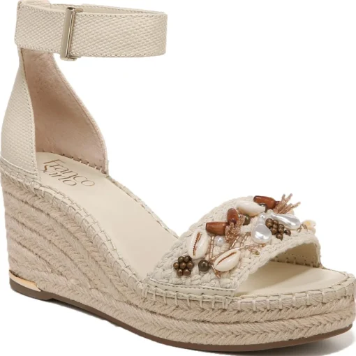 Clemens Shell Embellished Woven Espadrilles