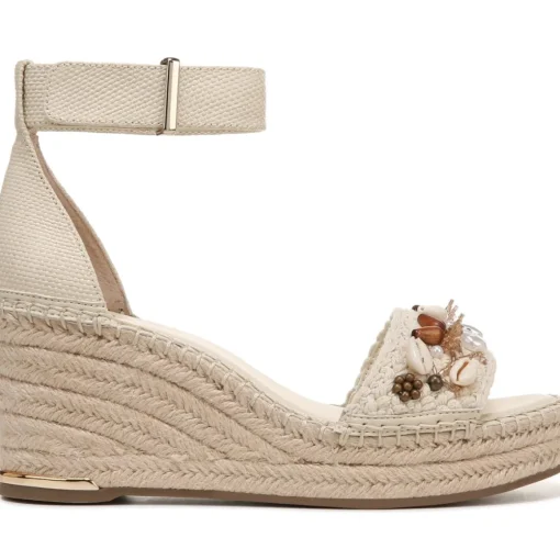 Clemens Shell Embellished Woven Espadrilles