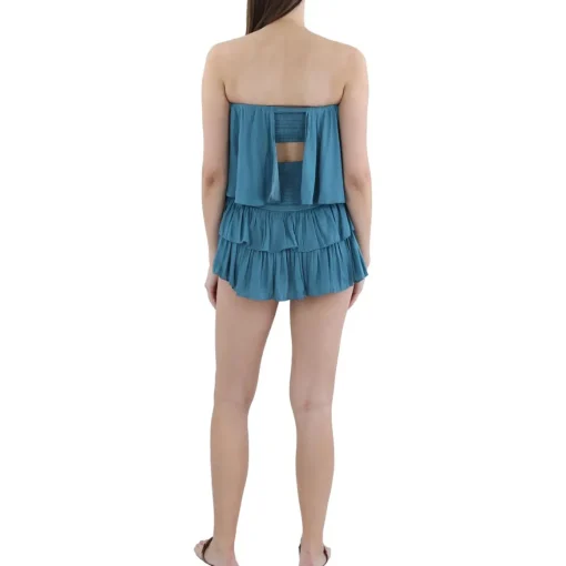 Cold Shoulder Ruffled Romper