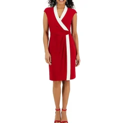 Colorblock Wrap Dress