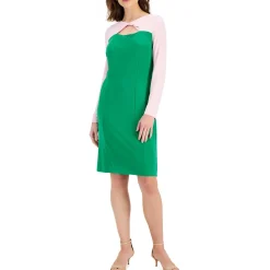 Colorblock Knee-Length Sheath Dress