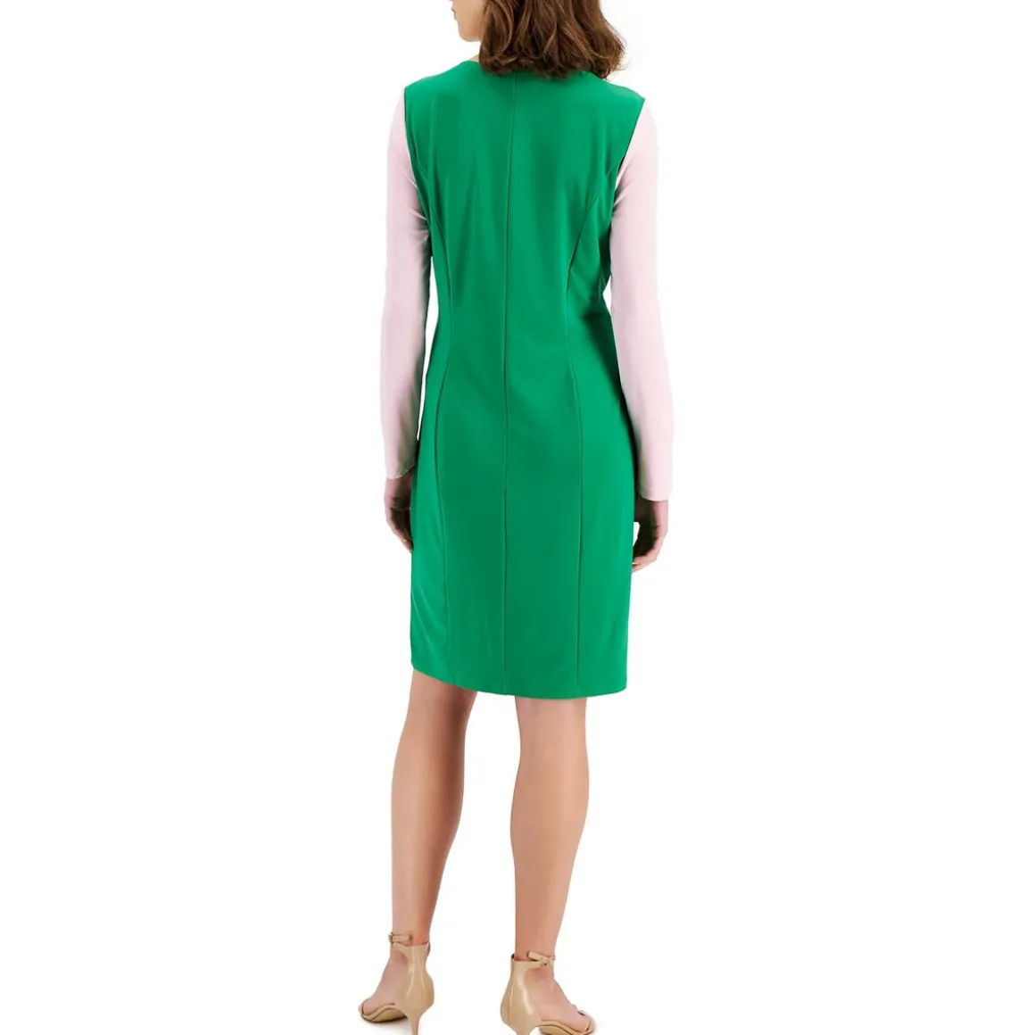 Colorblock Knee-Length Sheath Dress