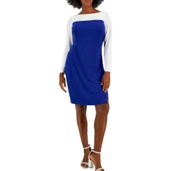Colorblock Midi Shift Dress