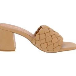 Connoisseur Faux Leather Woven Mule Sandals