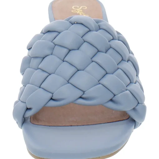 Connoisseur Faux Leather Woven Mule Sandals