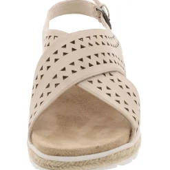 Cosette Faux Suede Criss-Cross Slingback Sandals