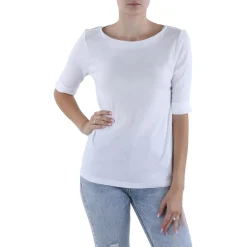 Cotton Boat Neck Pullover Top