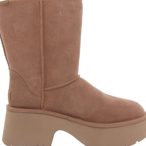 Covered Platform Suede Mid-Calf Boots