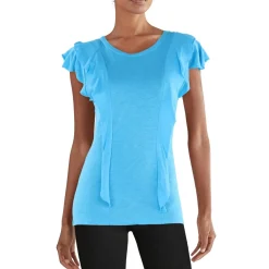 Crewneck Cap Sleeves Pullover Top