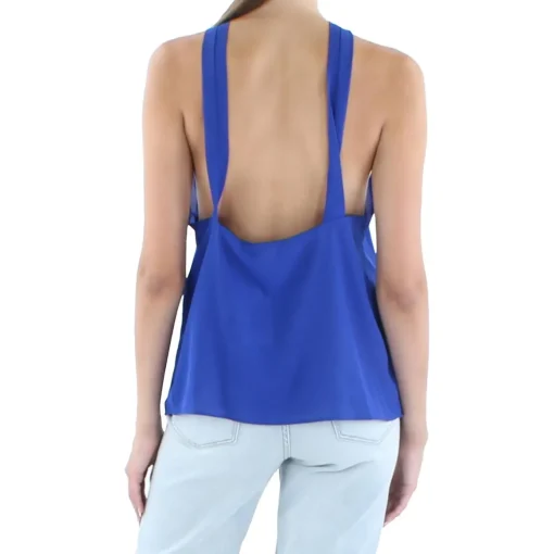Criss-Cross Front Sheer Blouse