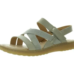 Criss-Cross Leather Flatform Sandals