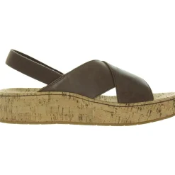 Criss-Cross Leather Flatform Sandals