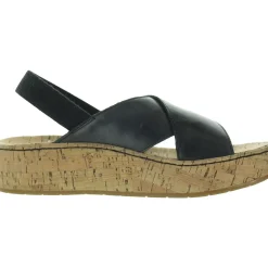 Criss-Cross Leather Flatform Sandals