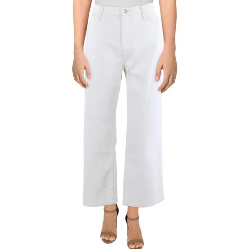 Crop Denim Wide Leg Jeans