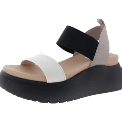 Cruise Stretch Faux Leather Platform Sandals