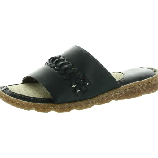 Cushioned Footbed Leather Flatform Sandals