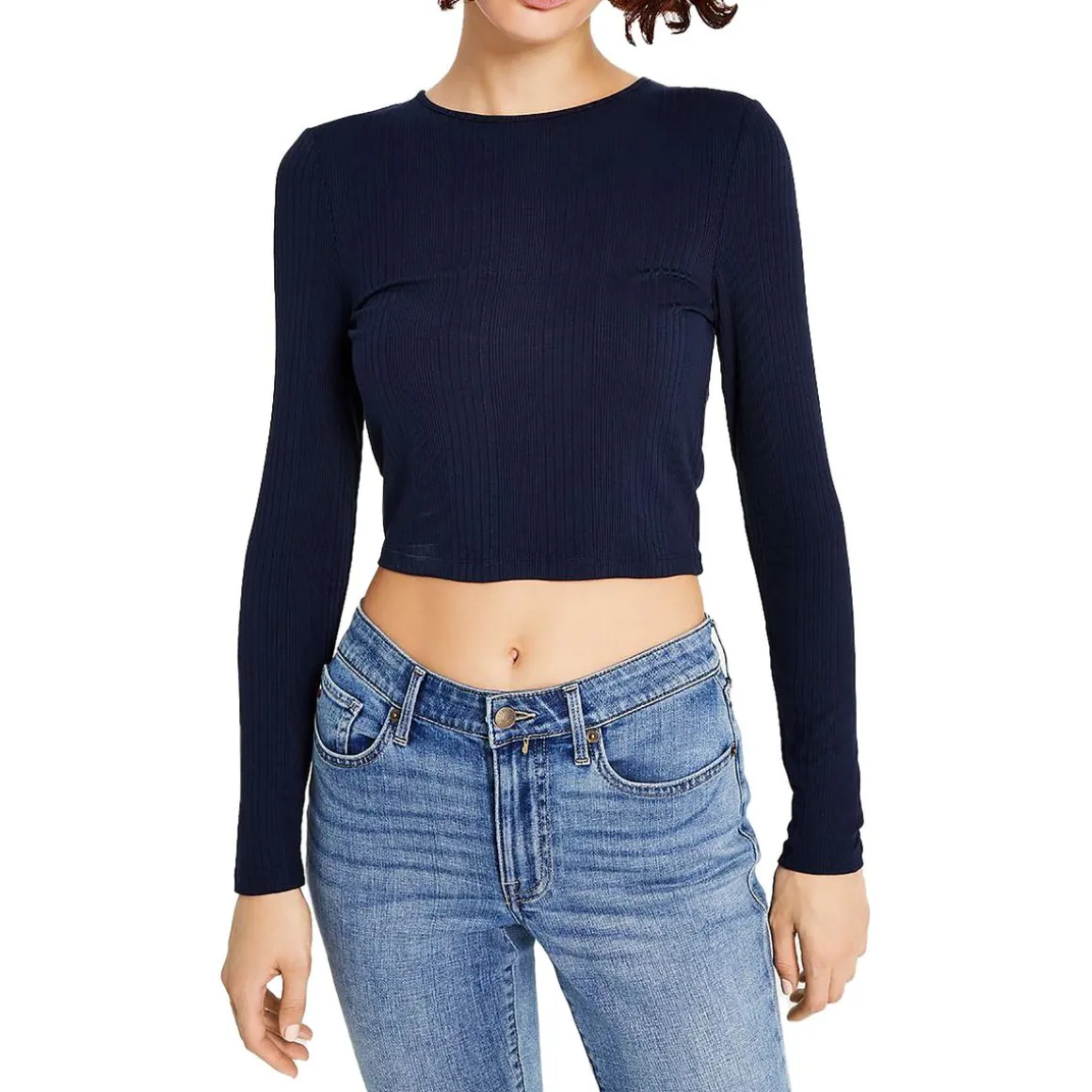 Cut-Out Cropped Pullover Top