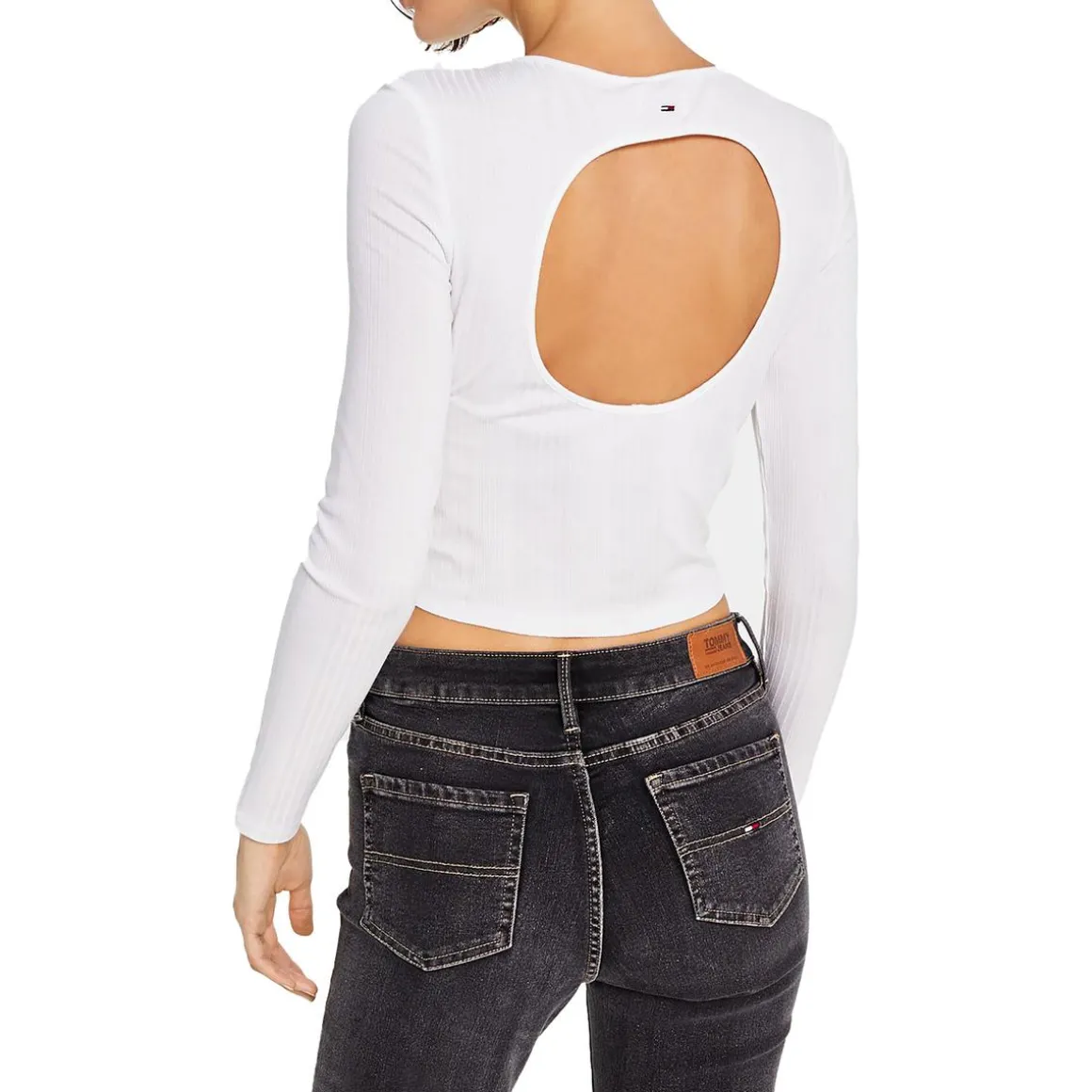 Cut-Out Cropped Pullover Top